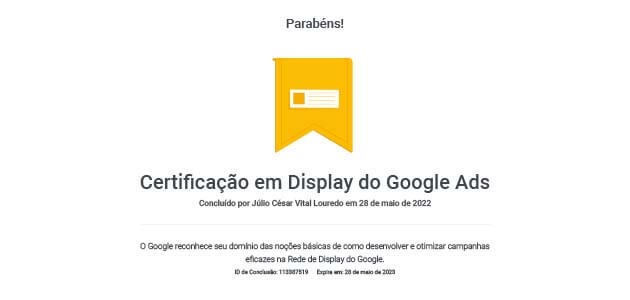 Certificação em Display do Google Ads _ GoogleCertificação