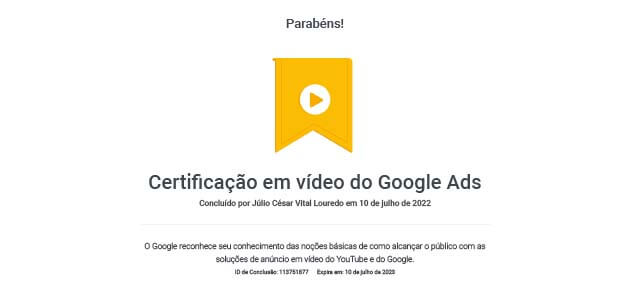 Certificação em vídeo do Google Ads _ GoogleCertificação